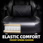 BALHAM TRADE-Sillón de oficina de lujo para videojuegos con respaldo alto, reposapiés, masaje, soporte lumbar y reclinable