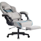 BALHAM TRADE-Sillón para ordenador con reposacabezas, reposapiés, soporte lumbar ajustable, y reposabrazos con unión sincronizada para personas grandes y altas