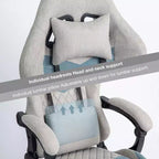 BALHAM TRADE-Sillón para ordenador con reposacabezas, reposapiés, soporte lumbar ajustable, y reposabrazos con unión sincronizada para personas grandes y altas