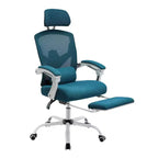 Silla de oficina ergonómica TUYOHW con reposapiés retráctil, silla gaming con cojín de apoyo lumbar y reposabrazos acolchados, silla giratoria para oficina