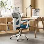 Silla de oficina ergonómica TUYOHW con reposapiés retráctil, silla gaming con cojín de apoyo lumbar y reposabrazos acolchados, silla giratoria para oficina