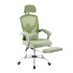 Silla de oficina ergonómica TUYOHW con reposapiés retráctil, silla gaming con cojín de apoyo lumbar y reposabrazos acolchados, silla giratoria para oficina