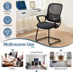 Silla de oficina ergonómica TUYOHW con asiento acolchado, silla gaming con reposabrazos y soporte lumbar, sillas de ordenador para sala de lectura, negra