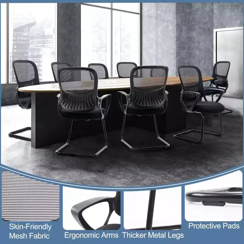 Silla de oficina ergonómica TUYOHW con asiento acolchado, silla gaming con reposabrazos y soporte lumbar, sillas de ordenador para sala de lectura, negra