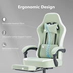 Silla de oficina ergonómica TUYOHW con reposabrazos acolchado, silla gaming con soporte lumbar, silla giratoria con ruedas para casa y oficina