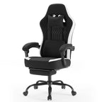Silla de oficina ergonómica TUYOHW con reposabrazos acolchado, silla gaming con soporte lumbar, silla giratoria con ruedas para casa y oficina