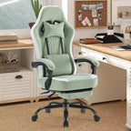 Silla de oficina ergonómica TUYOHW con reposabrazos acolchado, silla gaming con soporte lumbar, silla giratoria con ruedas para casa y oficina