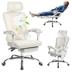 Sillón reclinable ergonómico de malla Acekool con reposapiés, soporte lumbar y reposacabezas ajustables, para oficina en casa o sala de juegos