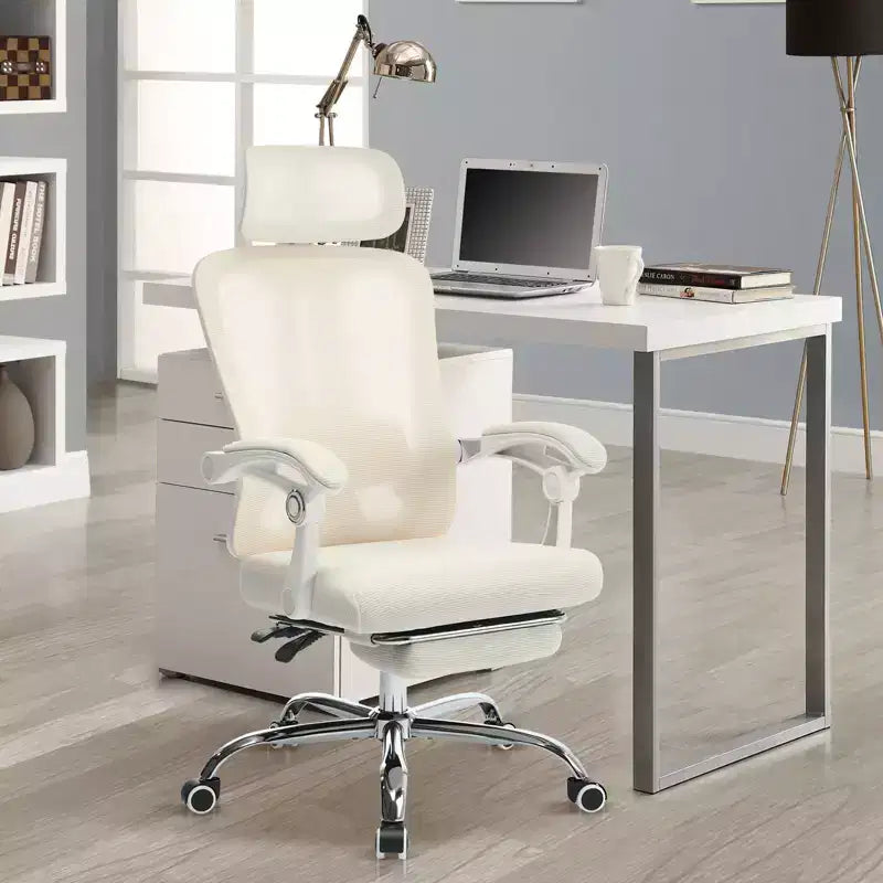 Sillón reclinable ergonómico de malla Acekool con reposapiés, soporte lumbar y reposacabezas ajustables, para oficina en casa o sala de juegos