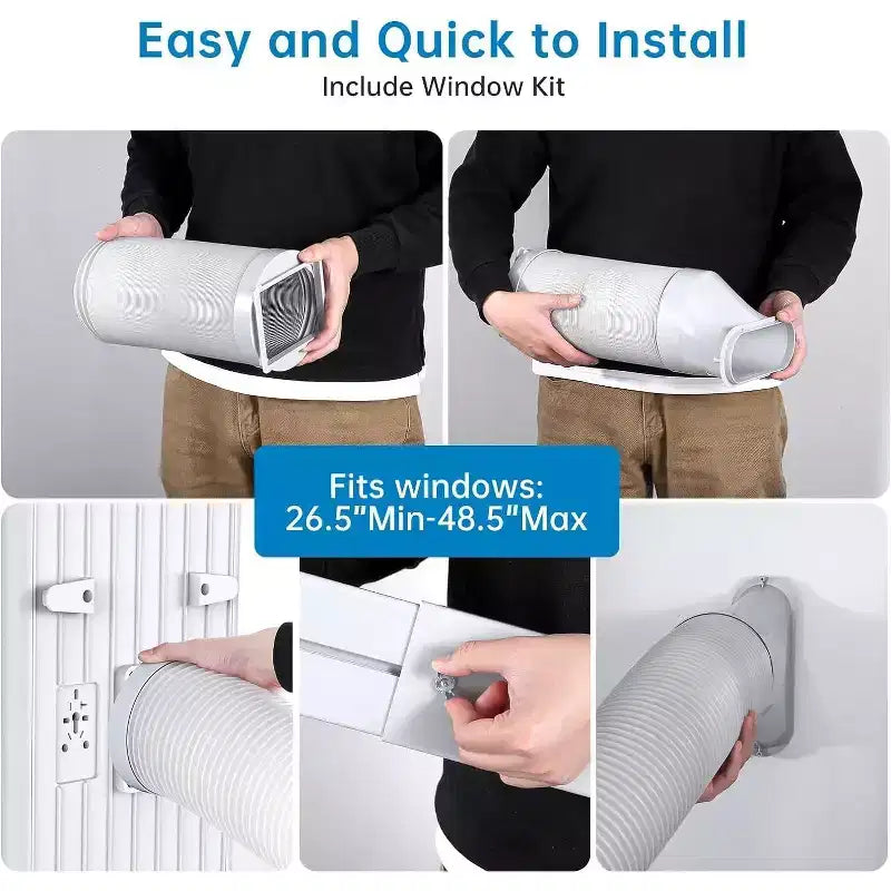 Acekool Aire acondicionado portátil de 8000 BTU, 3 en 1, con ventilador y deshumidificador, modo de reposo, enfría habitaciones de hasta 23 metros cuadrados