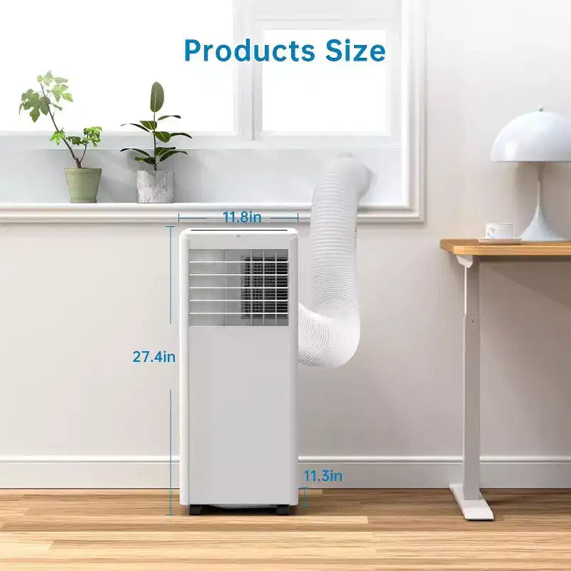 Acekool Aire acondicionado portátil de 8000 BTU, 3 en 1, con ventilador y deshumidificador, modo de reposo, enfría habitaciones de hasta 23 metros cuadrados
