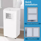 Acekool Aire Acondicionado Portátil de 8,000 BTU, Ventilador Refrigerador Deshumidificador 3 en 1, AC Silencioso con Control Remoto, Temporizador, Kit para Ventana para Habitaciones de hasta 32.5 m²