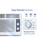 Aire acondicionado de ventana Acekool de 5,000 BTU, aire acondicionado de ventana de enfriamiento rápido con control remoto, temporizador, enfriamiento silencioso de habitaciones pequeñas de hasta 300 pies cuadrados