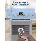 Aire acondicionado portátil silencioso de 7000 BTU, 3 en 1 AC/ventilador/deshumidificador con control remoto, temporizador de 24 horas y modo de suspensión, enfría habitaciones de hasta 42 metros cuadrados