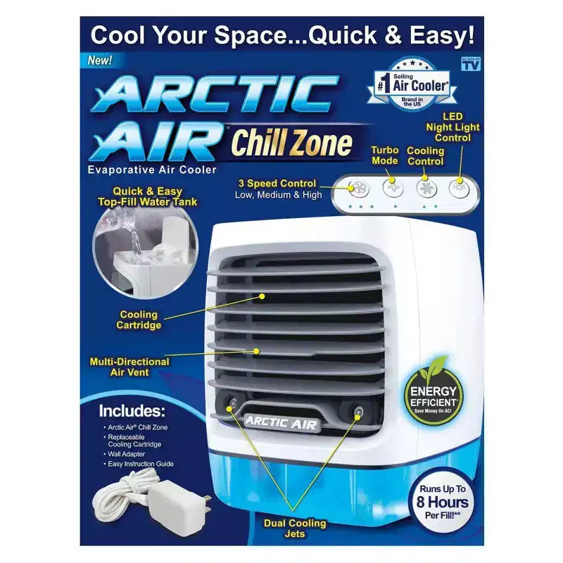Caja Abierta - Como se ve en TV Arctic Air Chill Aire Acondicionado Portátil Humidificador Ventilador 1200 BTU