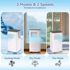 Acondicionador de aire portátil de 10000 BTU con calefactor, 3 en 1, refrigeración, aire acondicionado portátil