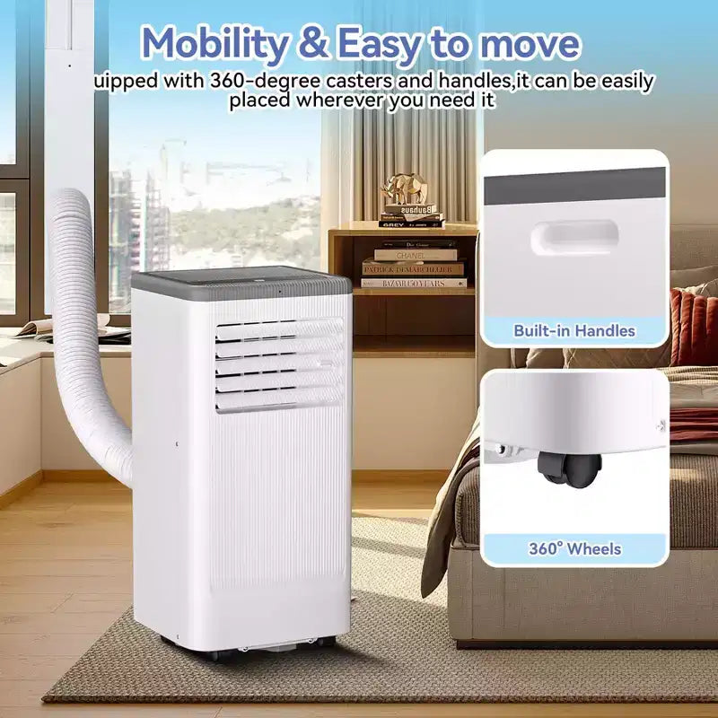 Acondicionador de aire portátil de 10000 BTU con calefactor, 3 en 1, refrigeración, aire acondicionado portátil
