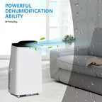 Aire Acondicionado Portátil de 14000 BTU, Unidad de Aire Acondicionado 3 en 1 con Refrigeración, Ventilador y Deshumidificador, para Habitaciones de hasta 70 m²