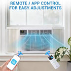Aire Acondicionado de Ventana de 12,000 BTU con WiFi, Unidad de CA de Ventana Eficiente Energéticamente enfría hasta 51 m² con Control Remoto/App, Ideal para Apartamento