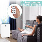 Acondicionador de aire portátil 3 en 1 de 12 000 BTU, modos de enfriamiento, deshumidificación y ventilador para habitaciones de hasta 51 m², con temporizador de 24 horas y control remoto