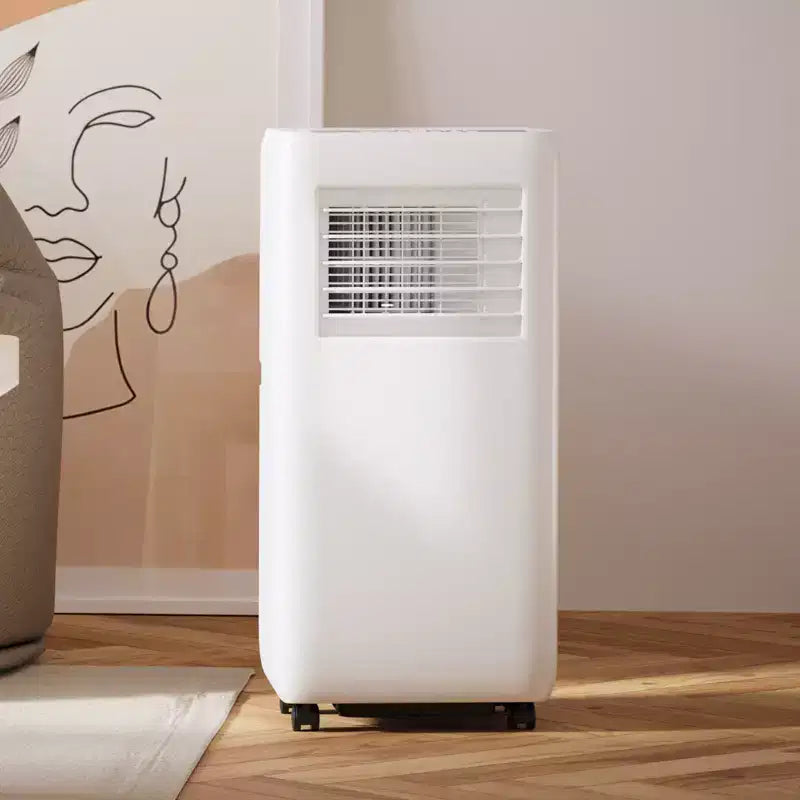 Acondicionador de Aire Portátil de 10,000 BTU - Aire Acondicionado Inteligente 3 en 1 (Enfriar/Deshumidificar/Ventilador) para 41.8 m². Incluye Control Remoto con Pantalla LED, Modo Noche y Kit para Ventana