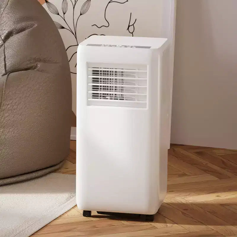 Acondicionador de Aire Portátil de 10,000 BTU - Aire Acondicionado Inteligente 3 en 1 (Enfriar/Deshumidificar/Ventilador) para 41.8 m². Incluye Control Remoto con Pantalla LED, Modo Noche y Kit para Ventana
