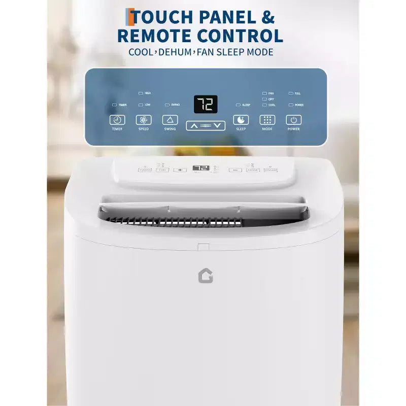 Aire acondicionado portátil de 14,000 BTU, unidad de CA portátil 3 en 1 enfría/ventilador/deshumidificador de hasta 70 m², unidad de CA con temporizador de 24 horas, control remoto, dormitorio