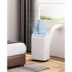 Aire acondicionado portátil 3 en 1 de 12 000 BTU enfría y deshumidifica hasta 70 m² con control remoto, modo de suspensión, temporizador y kit de instalación. Ideal para dormitorios, oficinas, hogares.