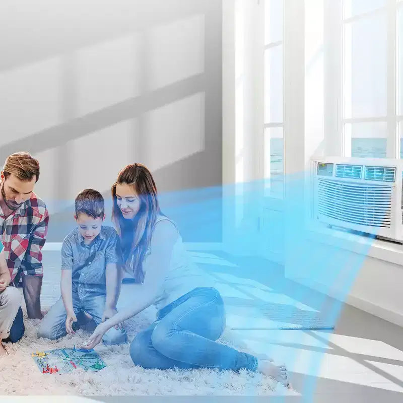 Aire Acondicionado de Ventana Controlado por App y Remoto: Unidad de 10K BTU para Ventanas, Enfría Habitaciones de Hasta 42 m². Ideal con Modos de Reposo y Temporizador Programable