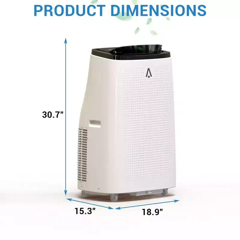 Acekool Aire Acondicionado Portátil Inteligente de 15000 BTU, AC Interior 5 en 1, Control Remoto, Silencioso, Hasta 850 Sq Ft, para Dormitorio u Oficina, Tapa Negra