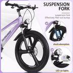 Bicicleta de montaña NAYSAYE de 20 pulgadas para niños con transmisión de 7 velocidades y cuadro de aleación de magnesio para niños y niñas de 8 a 12 años, 57.09*21.65*29.92