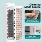 Enfriador de aire evaporativo portátil SereneLife  Depósito de agua desmontable de 5 L - Blanco