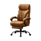 Silla de escritorio de oficina, silla ejecutiva grande y alta de 500 libras con reposapiés, silla de juegos reclinable de cuero 90-155