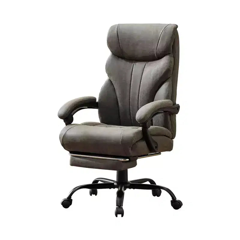 Silla de escritorio de oficina, silla ejecutiva grande y alta de 500 libras con reposapiés, silla de juegos reclinable de cuero 90-155