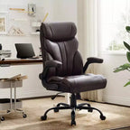 Silla de escritorio de oficina, silla ejecutiva grande y alta de 500 libras con reposapiés, silla de juegos reclinable de cuero 90-155