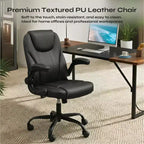 Silla ergonómica ejecutiva Pinmoco para ordenador con cojín de doble capa, silla gaming con ruedas y reposabrazos abatible, piel sintética