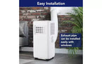 Aire Acondicionado Portátil GustoWave de 10,000 BTU - 3 en 1 Refrigeración, Deshumidificador y Ventilador - Enfría hasta 42 m², Ultra Silencioso, Eficiencia Energética, Control Remoto