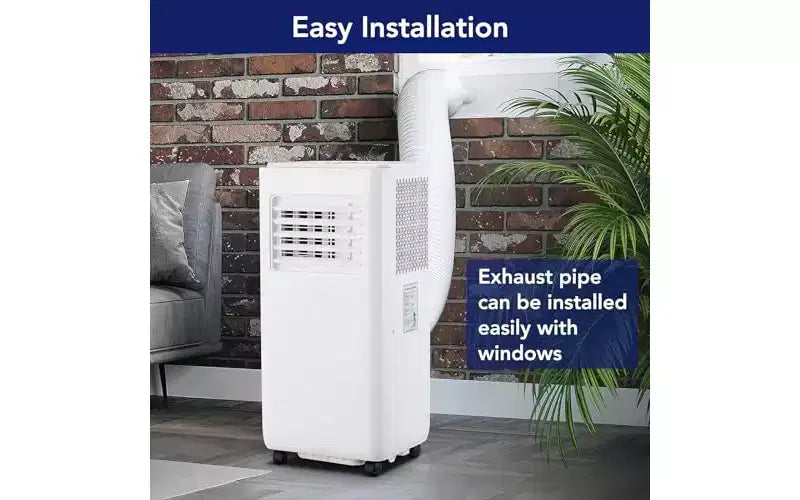 Aire Acondicionado Portátil GustoWave de 10,000 BTU - 3 en 1 Refrigeración, Deshumidificador y Ventilador - Enfría hasta 42 m², Ultra Silencioso, Eficiencia Energética, Control Remoto
