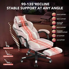 Silla de oficina Coolmee para personas grandes y altas, silla de juego de cuero con respaldo alto y reposapiés, silla de computadora ergonómica con soporte lumbar y reposacabezas
