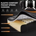 Silla de oficina Coolmee para personas grandes y altas, silla de juego de cuero con respaldo alto y reposapiés, silla de computadora ergonómica con soporte lumbar y reposacabezas