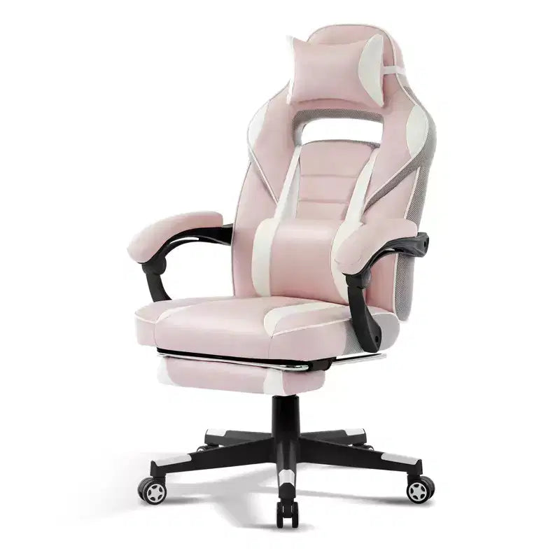 Silla de oficina Coolmee para personas grandes y altas, silla de juego de cuero con respaldo alto y reposapiés, silla de computadora ergonómica con soporte lumbar y reposacabezas