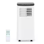 Acondicionador de aire portátil de 8000 BTU para habitaciones de hasta 350 pies cuadrados, unidad de aire acondicionado 3 en 1 con ventilador, deshumidificador, control remoto y modo de suspensión