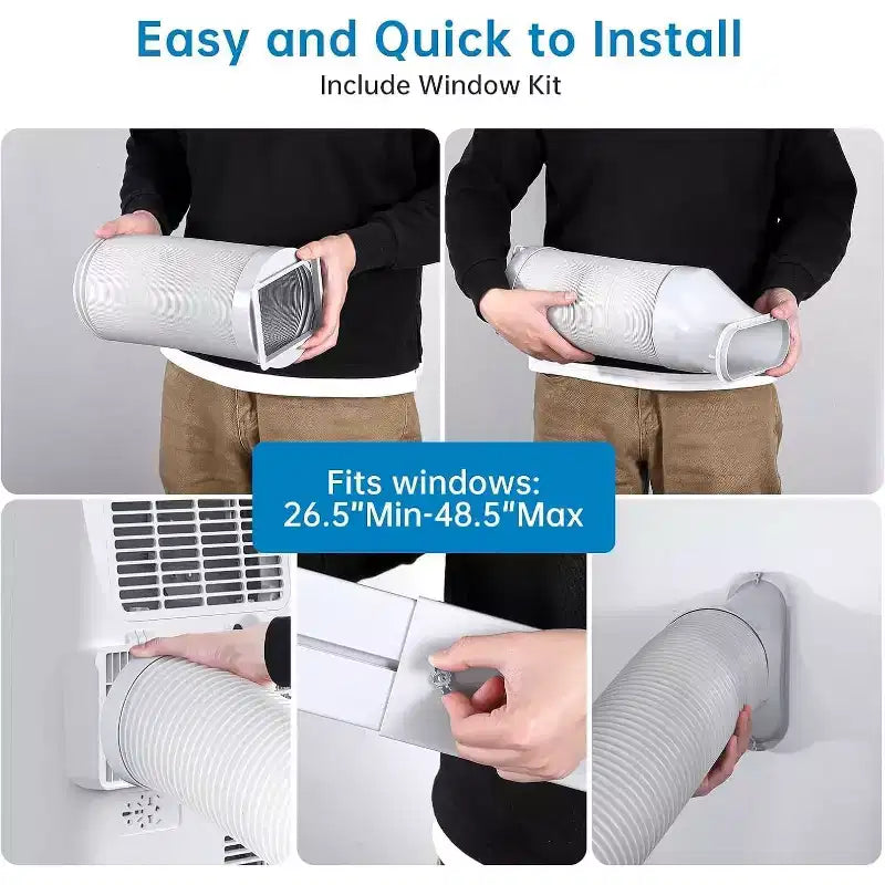 Aire acondicionado portátil de 15.000 BTU para habitaciones grandes - Refrigeración, deshumidificador y ventilador para espacios de 46-79 m², un año de garantía