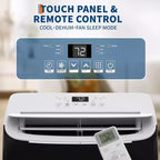 GustoWave Aire Acondicionado Portátil de 12000 BTU, Unidades de CA Inteligentes 3-EN-1 con Control Remoto para Habitaciones de hasta 51 m²