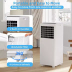 Aire Acondicionado Portátil de 8,000 BTU - 3 en 1 Enfriamiento, Deshumidificador y Ventilador para 32.5 m² con Modo Reposo y 1 Año de Garantía