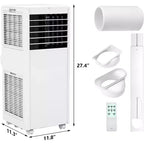 Aire Acondicionado Portátil de 8,000 BTU - 3 en 1 Enfriamiento, Deshumidificador y Ventilador para 32.5 m² con Modo Reposo y 1 Año de Garantía
