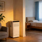 Acondicionador de aire portátil 3 en 1 GustoWave de 8,000 BTU - Enfría hasta 450 pies cuadrados, silencioso <42dB con temporizador de 24H y control remoto, de pie
