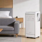 Acondicionador de aire portátil 3 en 1 GustoWave de 8,000 BTU - Enfría hasta 450 pies cuadrados, silencioso <42dB con temporizador de 24H y control remoto, de pie
