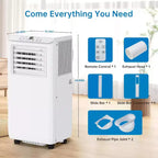 Acondicionador de aire portátil GustoWave de 8000 BTU para dormitorio con enfriamiento rápido