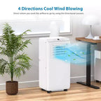 Acondicionador de aire portátil GustoWave de 8000 BTU para dormitorio con enfriamiento rápido